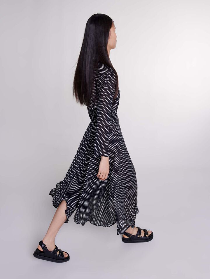 Vestido midi de lunares