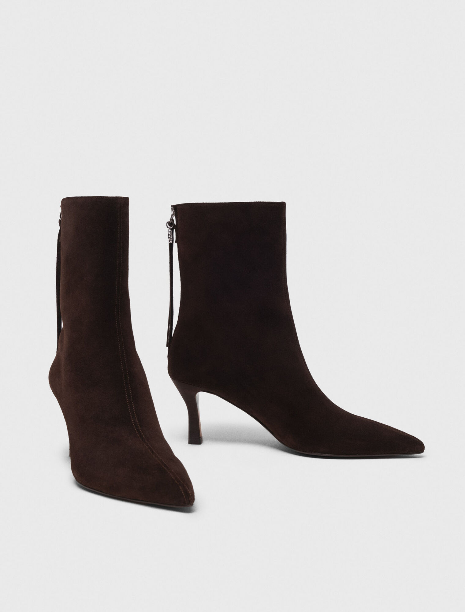 Botines de ante con cremallera