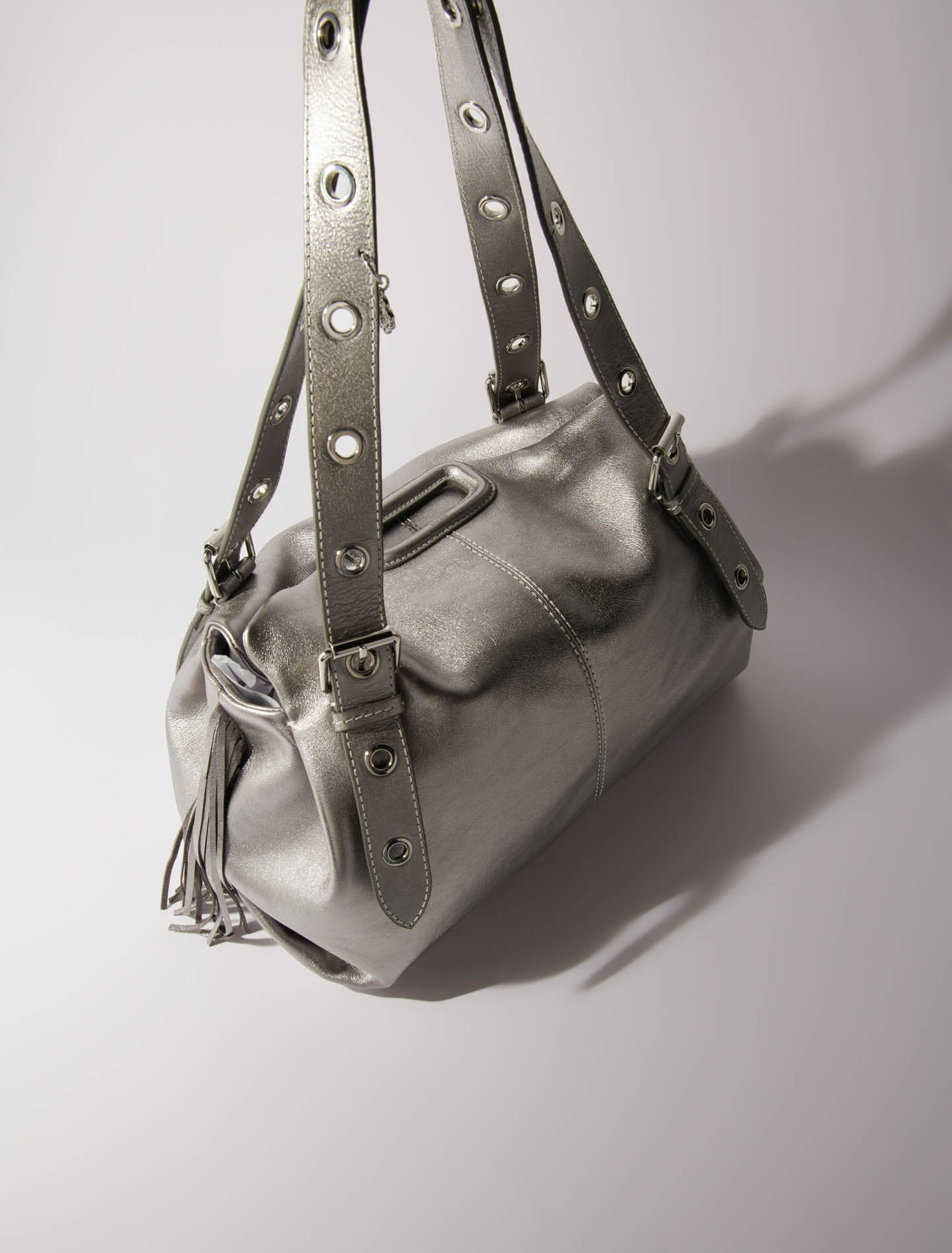 Bolso Miss M XL de cuero metalizado