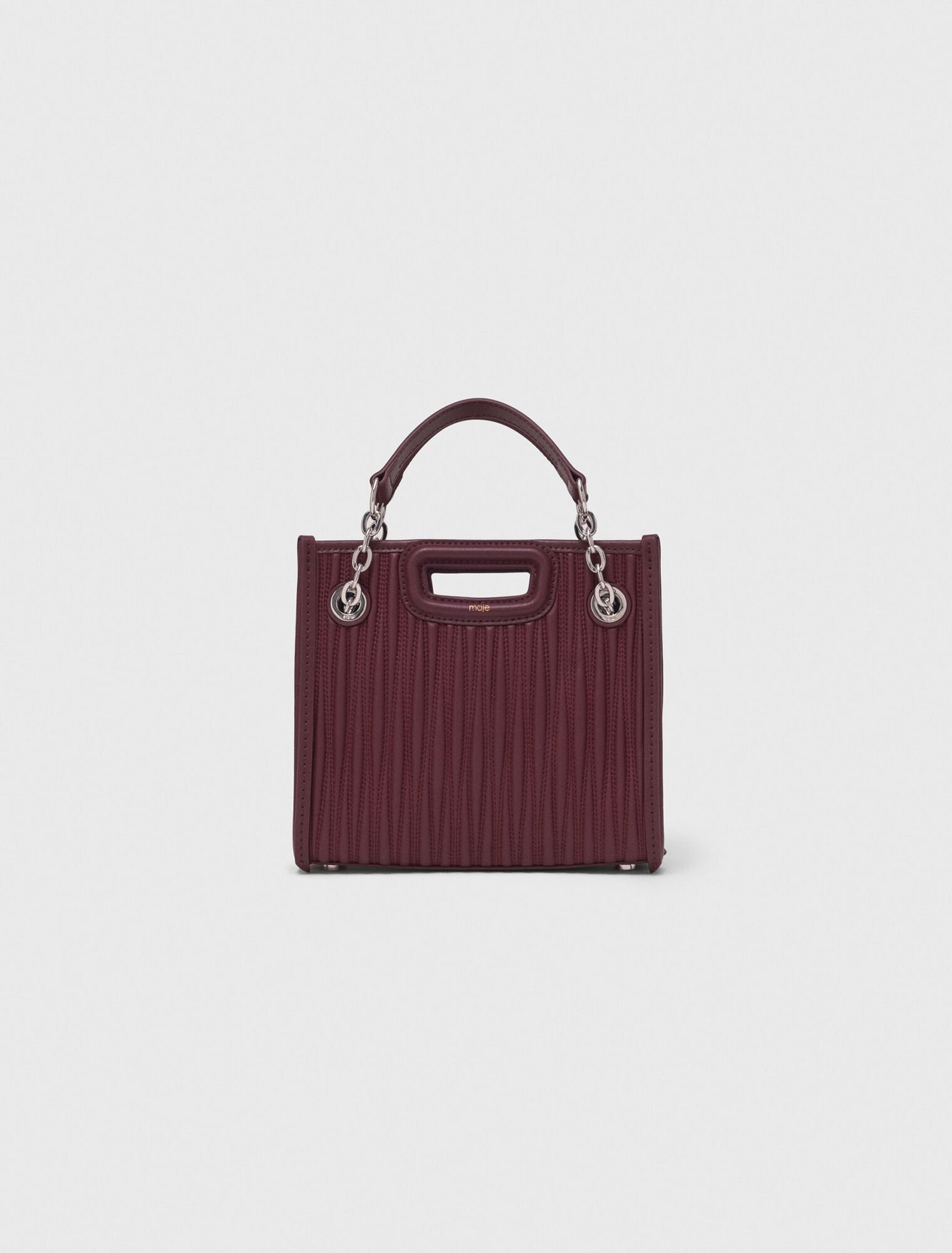Bolso mini tote de piel acolchado