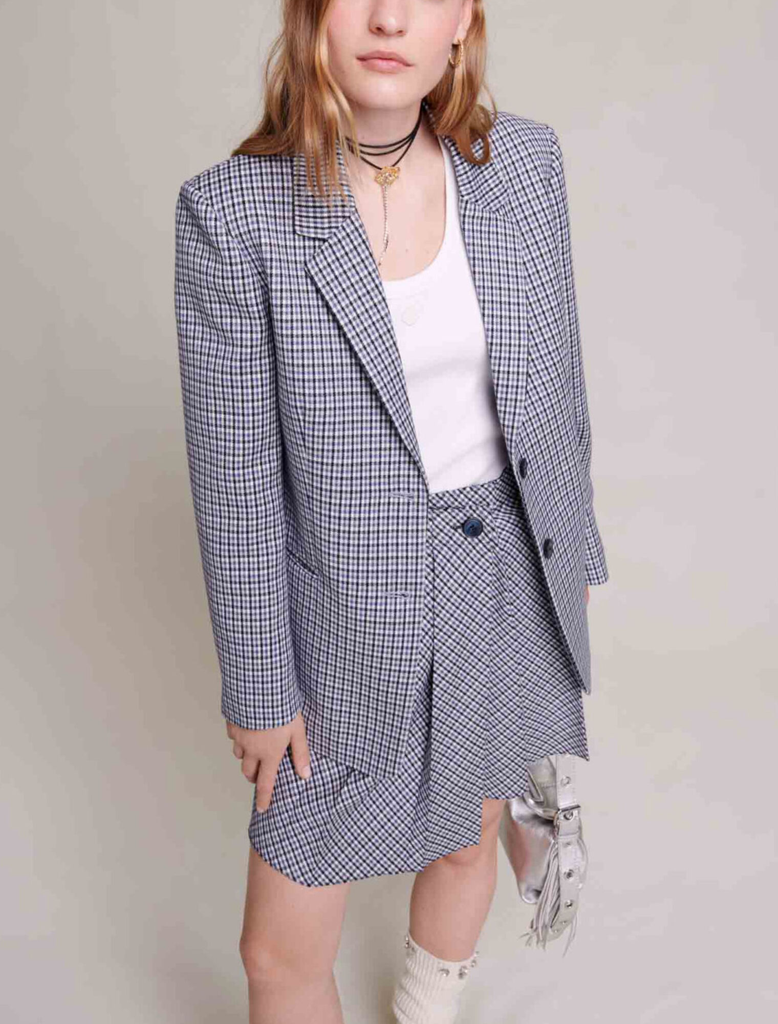 Chaqueta de traje a cuadros
