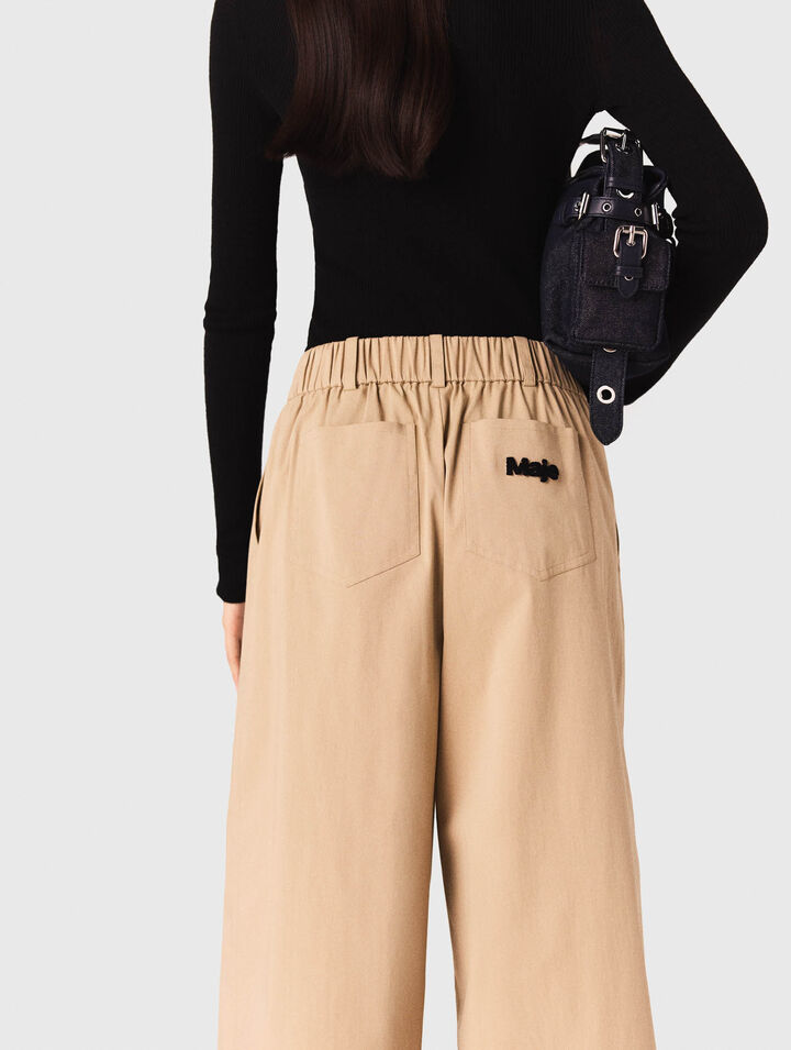 Pantalón ancho de algodón