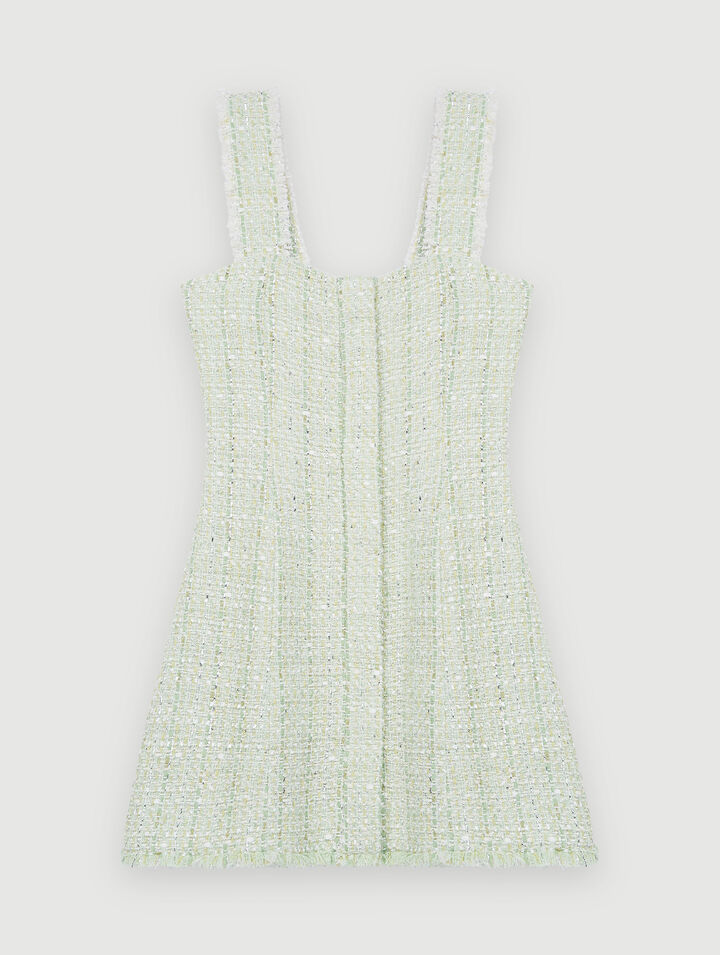 Vestido de tweed brillante