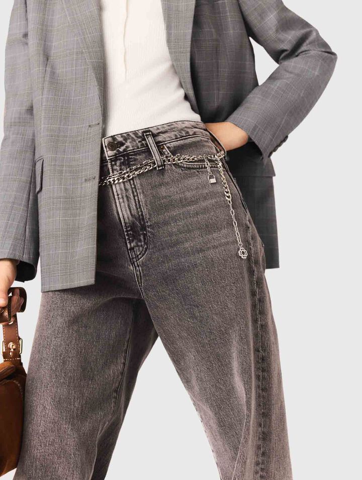 Vaquero ancho cintur&oacute;n de eslabones