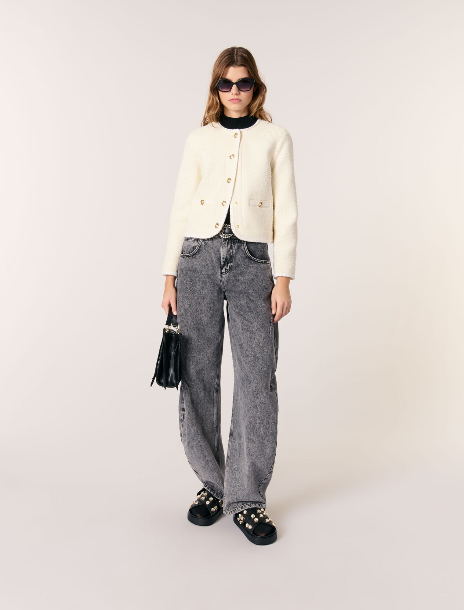 Chaqueta corta de tweed