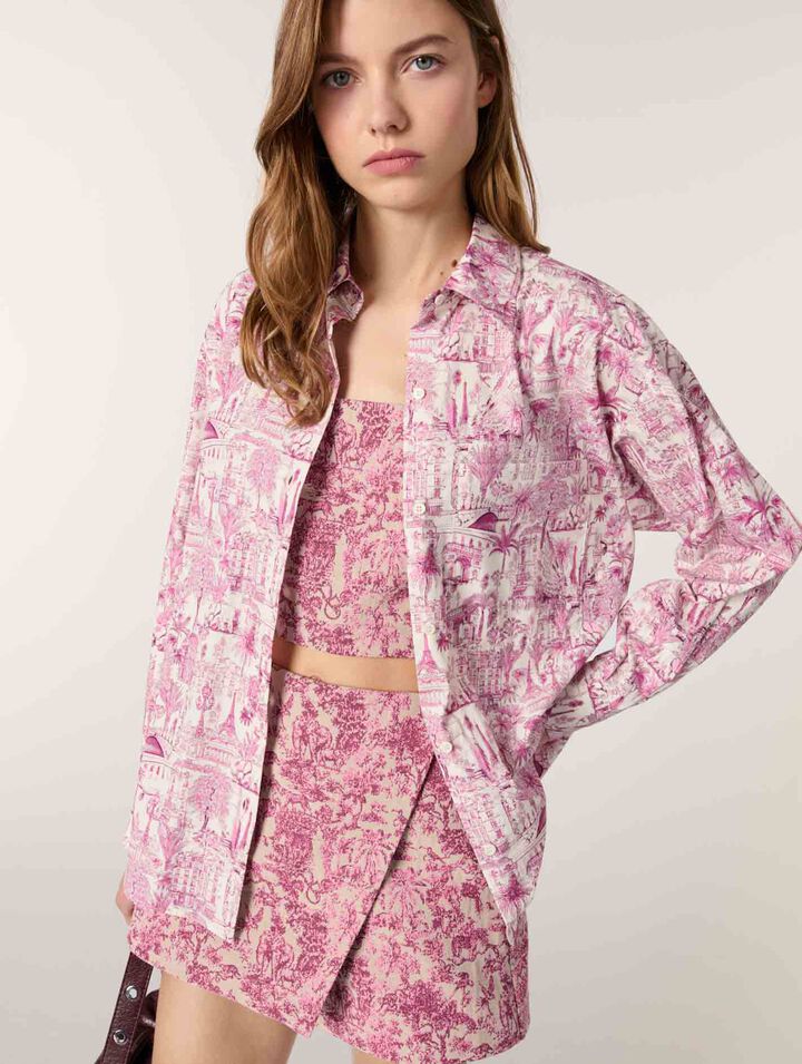 Camisa oversize estampada