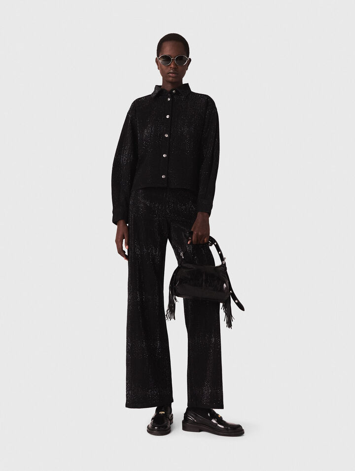 Camisa vaquera con pedrería
