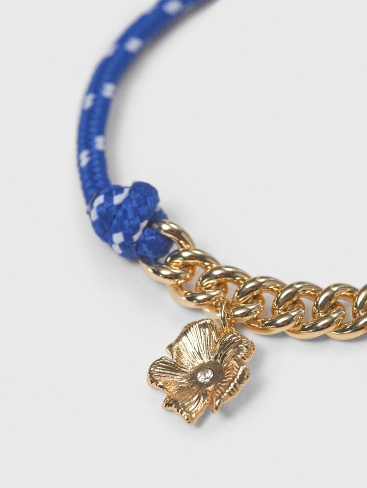 Pulsera de cadena y cord&oacute;n marinero