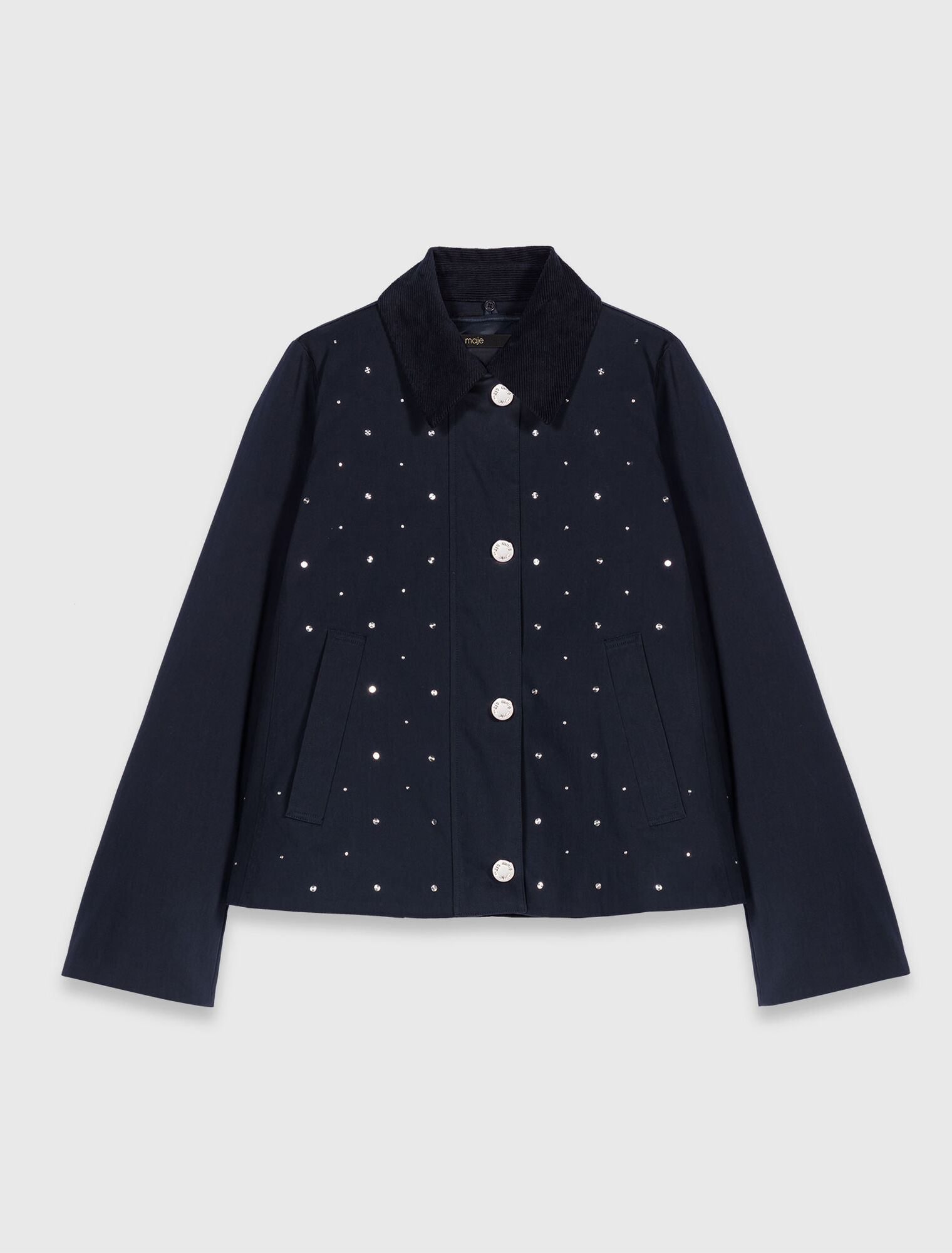 Chaqueta corta cuello terciopelo