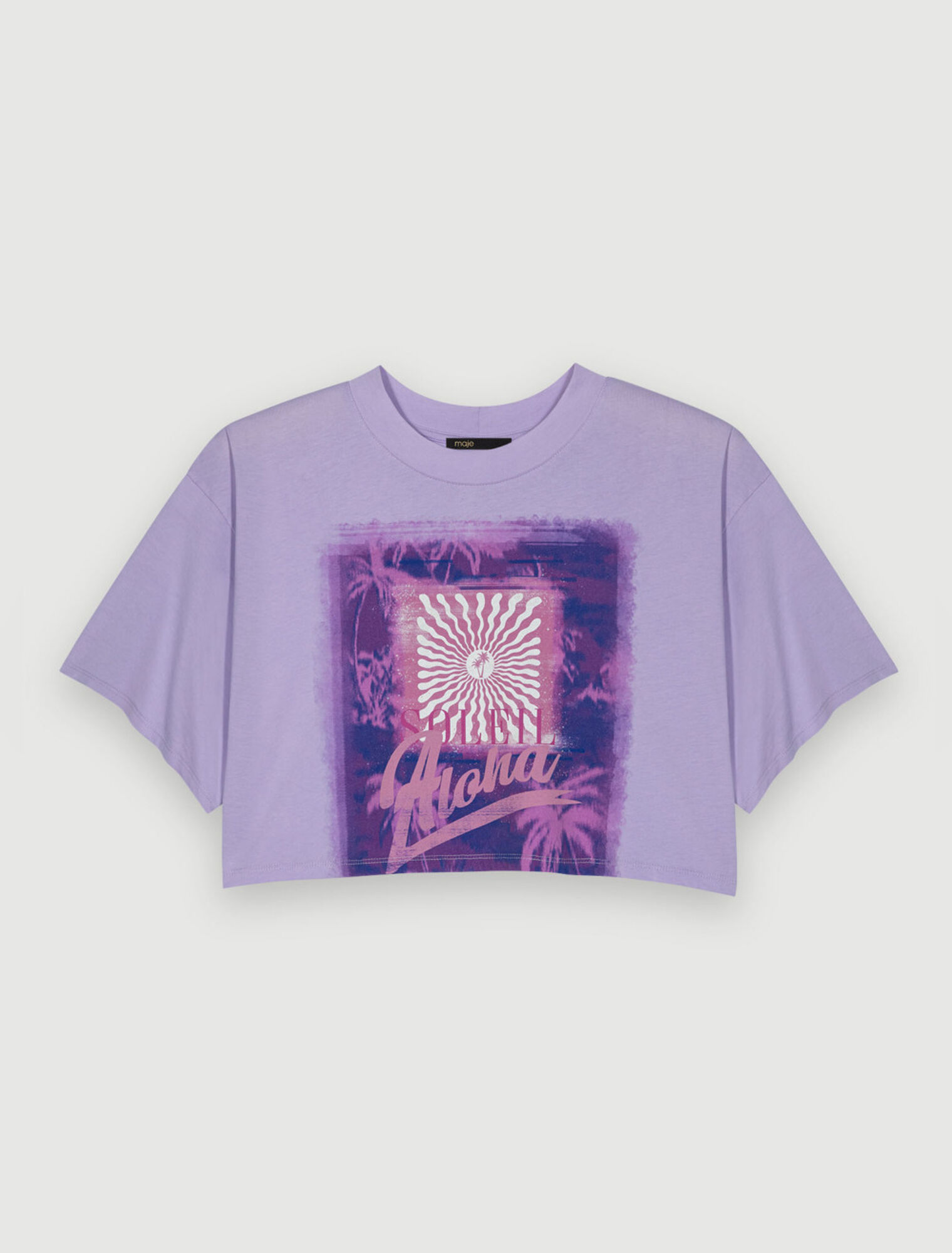 Camiseta con estampado de palmeras