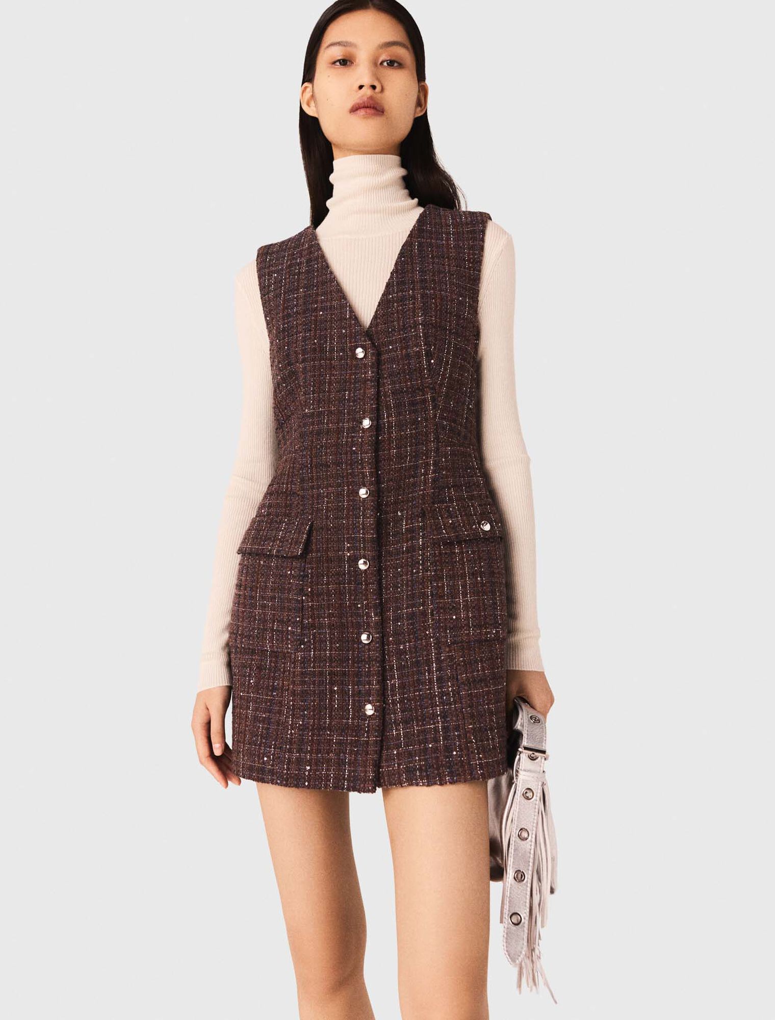 Vestido corto de tweed