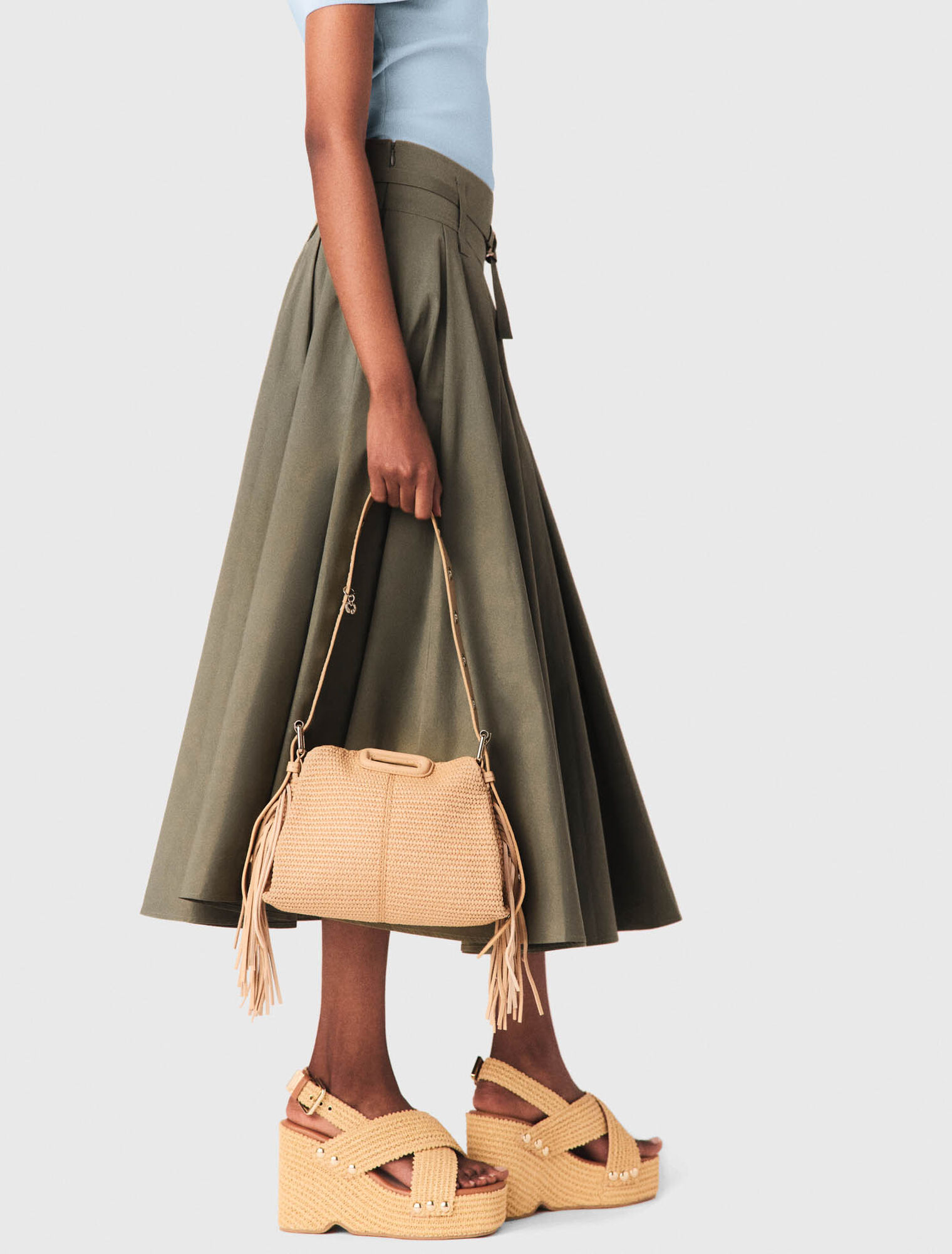 Bolso Miss M mini efecto rafia