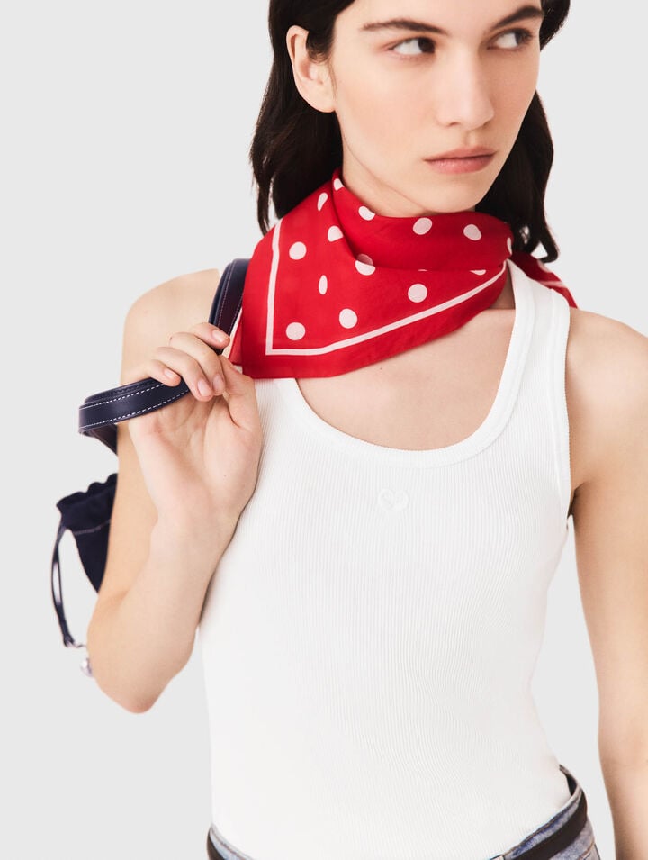 Bandana de algod&oacute;n con lunares