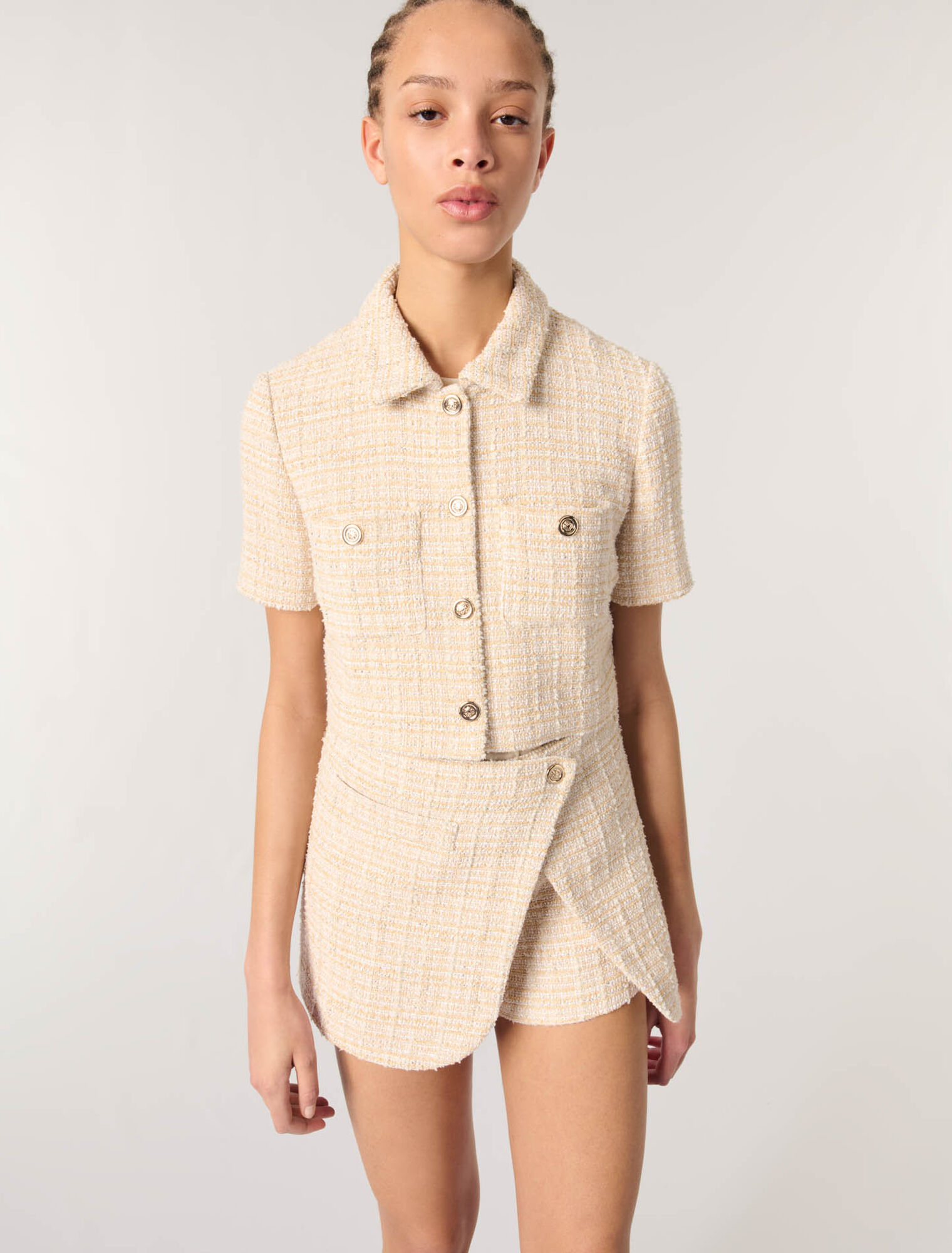 Chaqueta corta de tweed