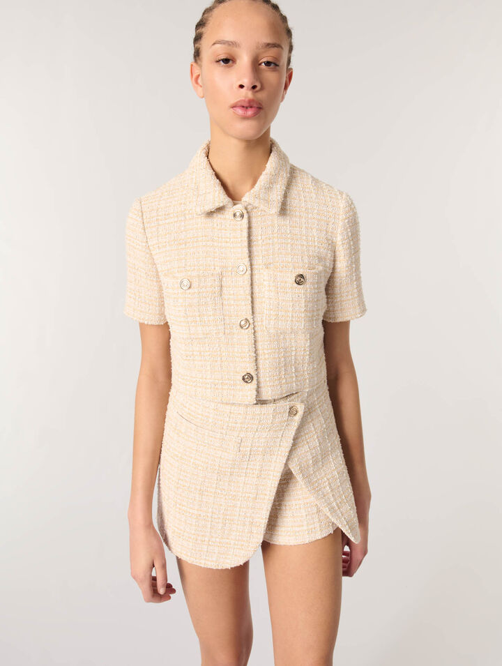 Chaqueta corta de tweed