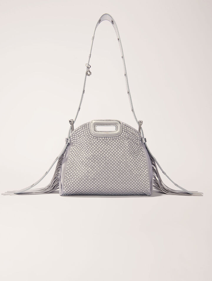 Bolso Miss M Mini metalizado con estrás