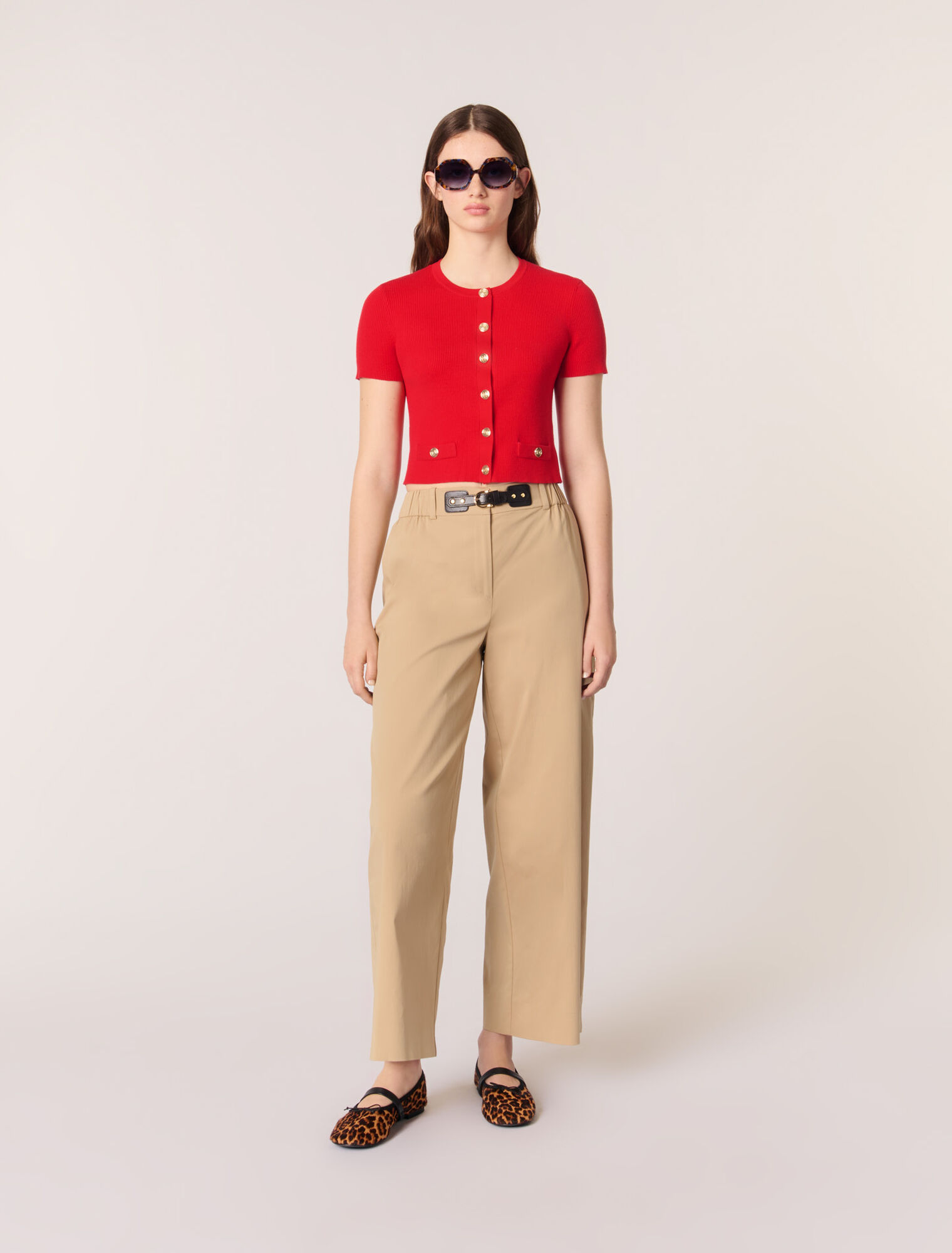 Pantalón ancho de algodón
