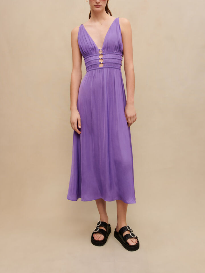 Vestido largo satinado