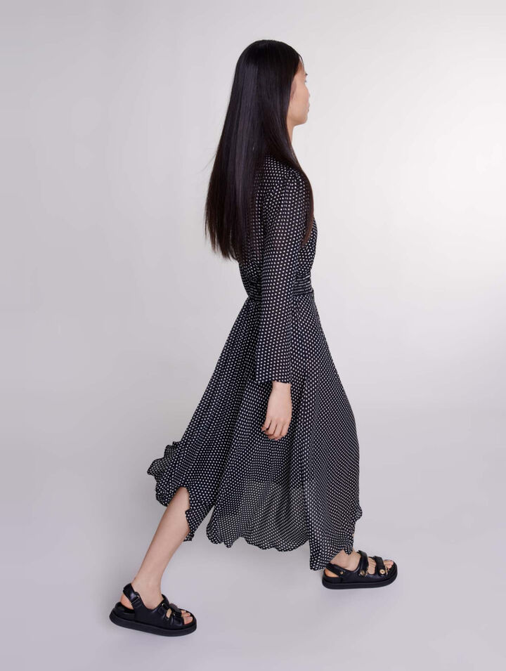 Vestido midi de lunares