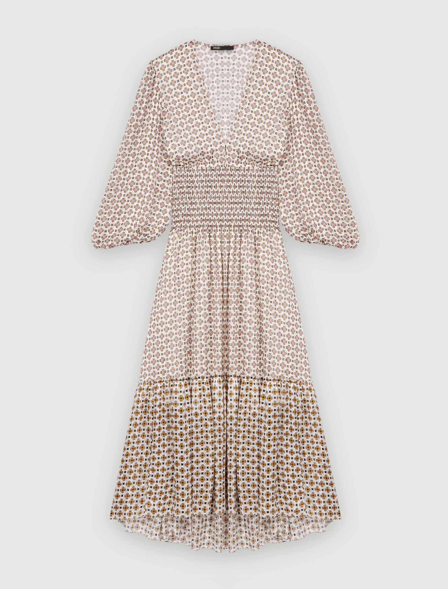 Vestido de gasa estampada