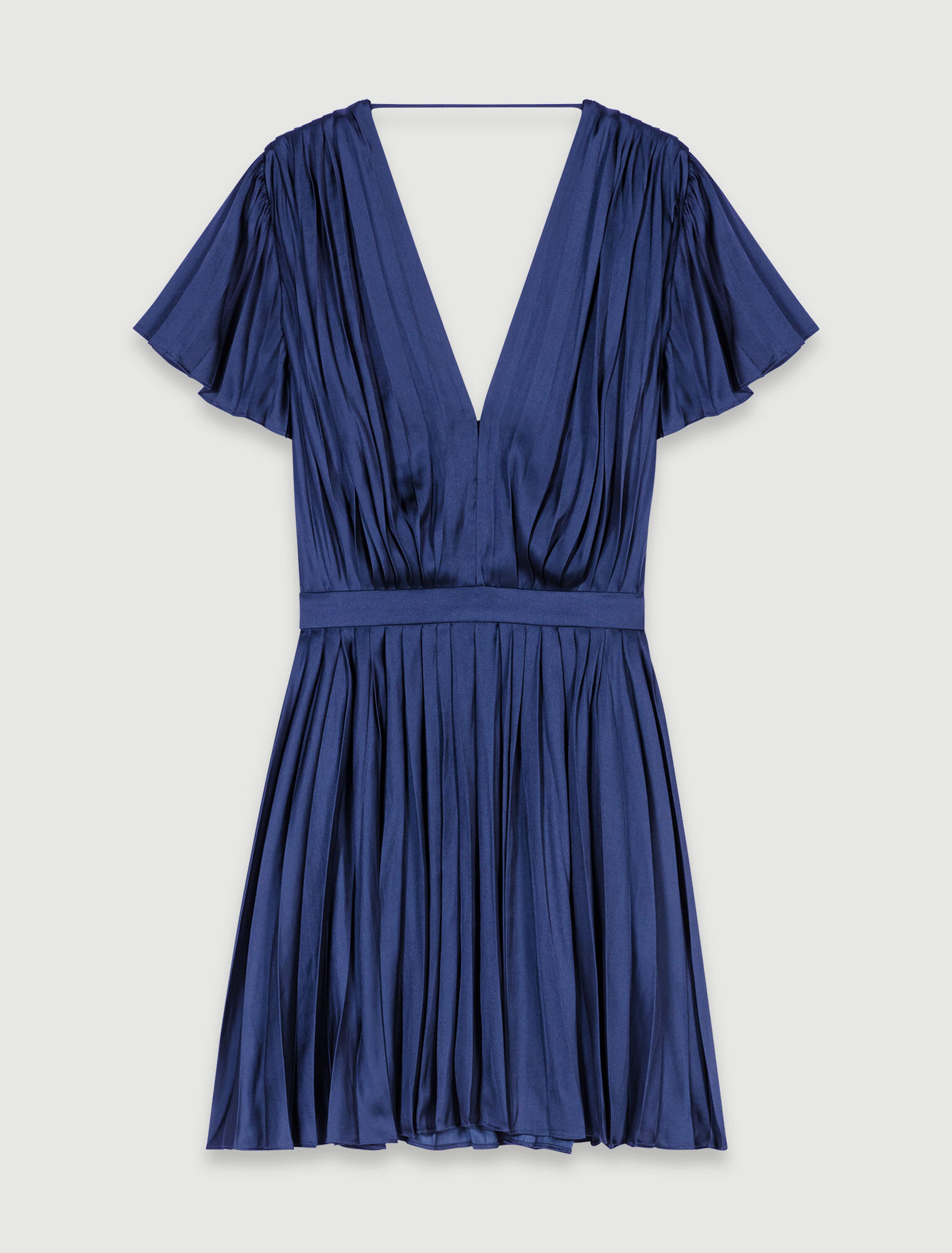 Vestido corto plisado 