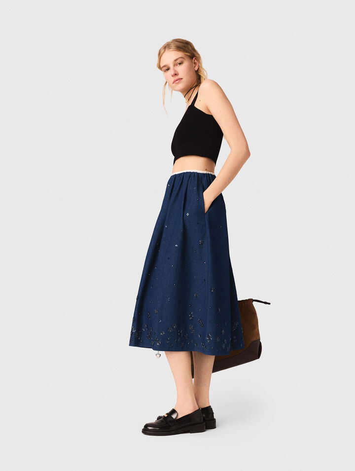 Crop top de punto con tirantes