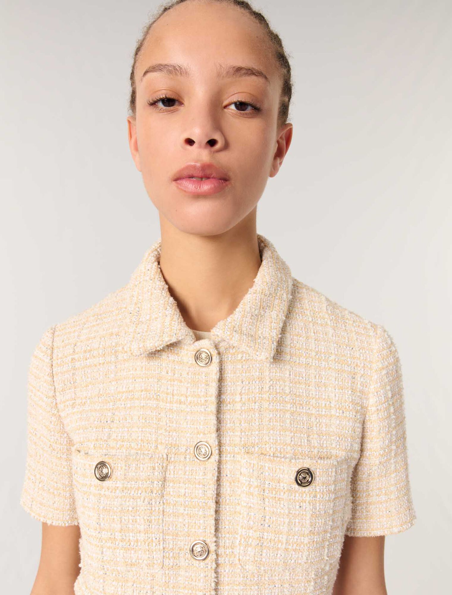 Chaqueta corta de tweed