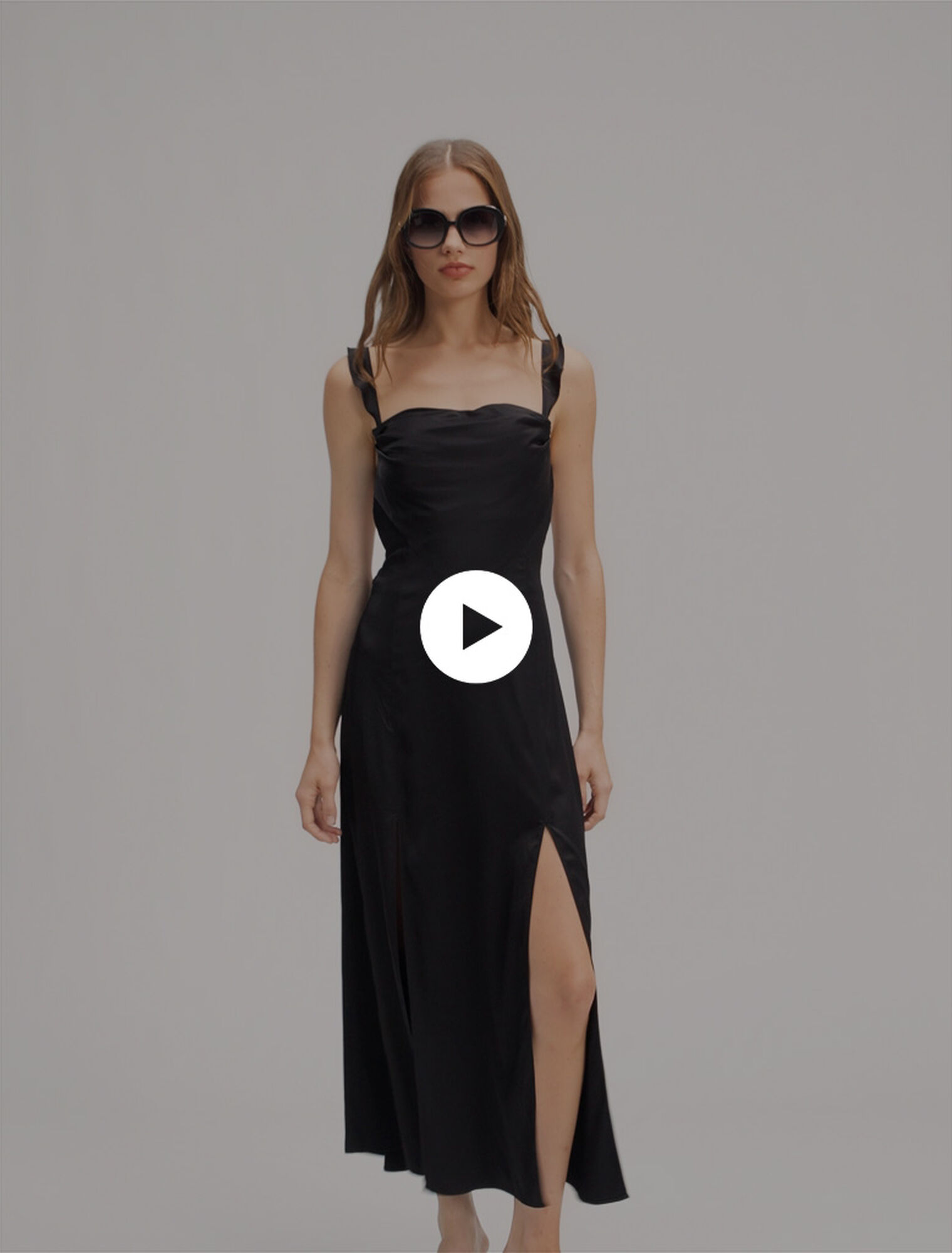 Vestido largo satinado