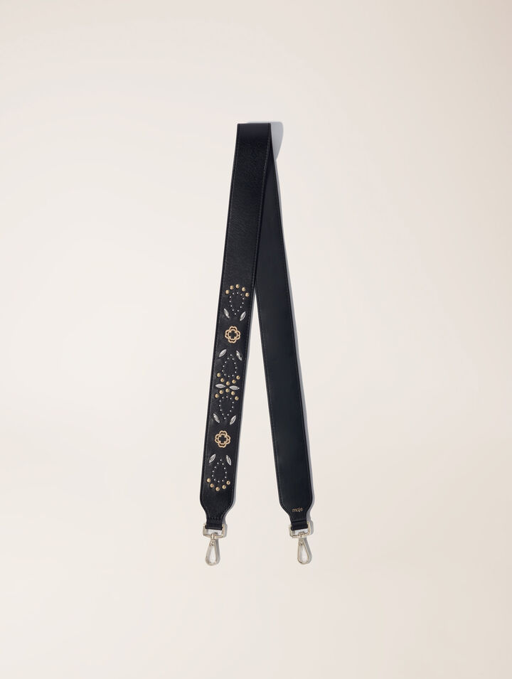 Bandolera de cuero con tachuelas