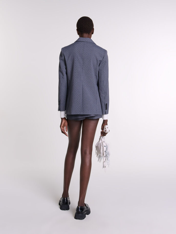 Chaqueta de traje con strass