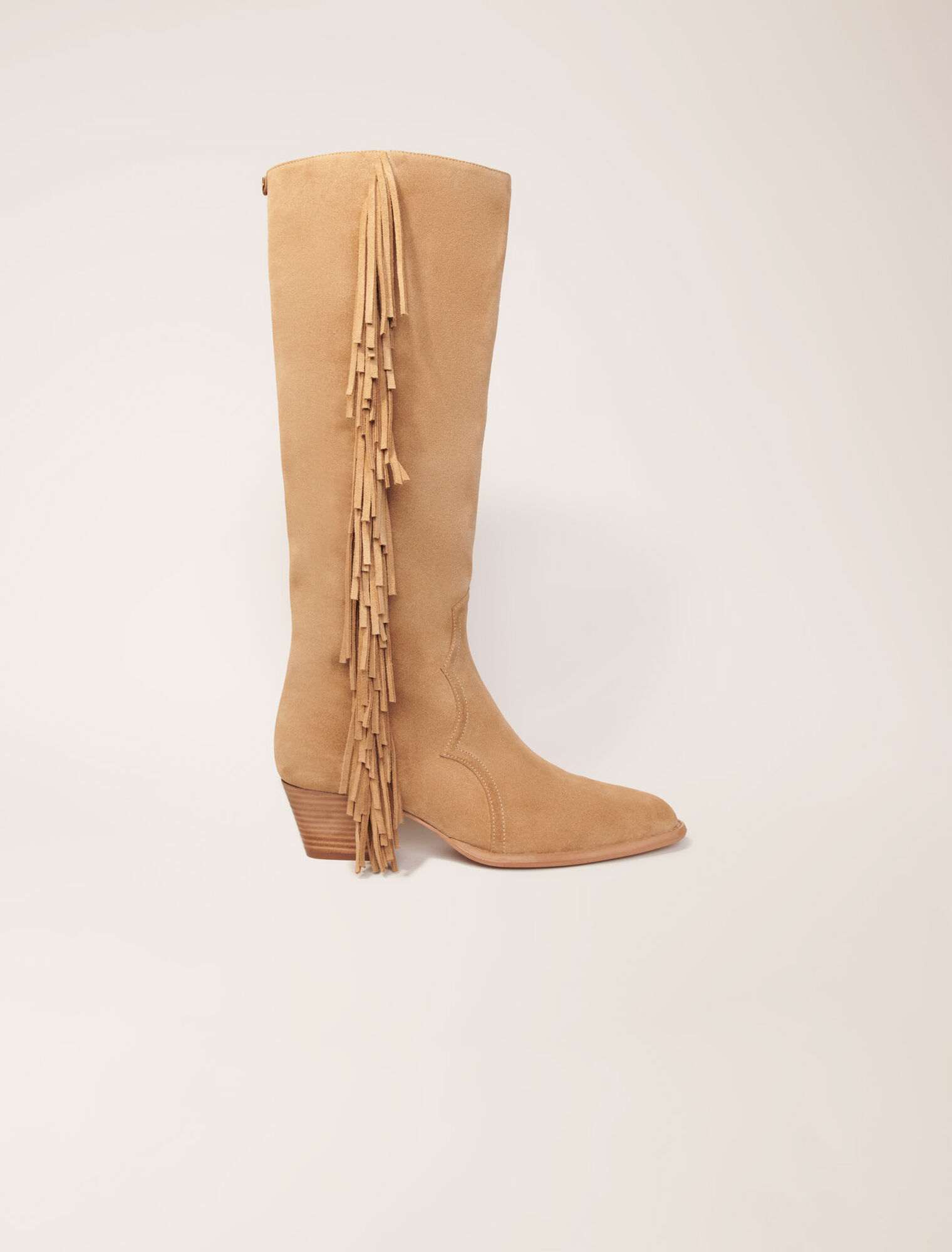 Botas de vaquero de ante con flecos
