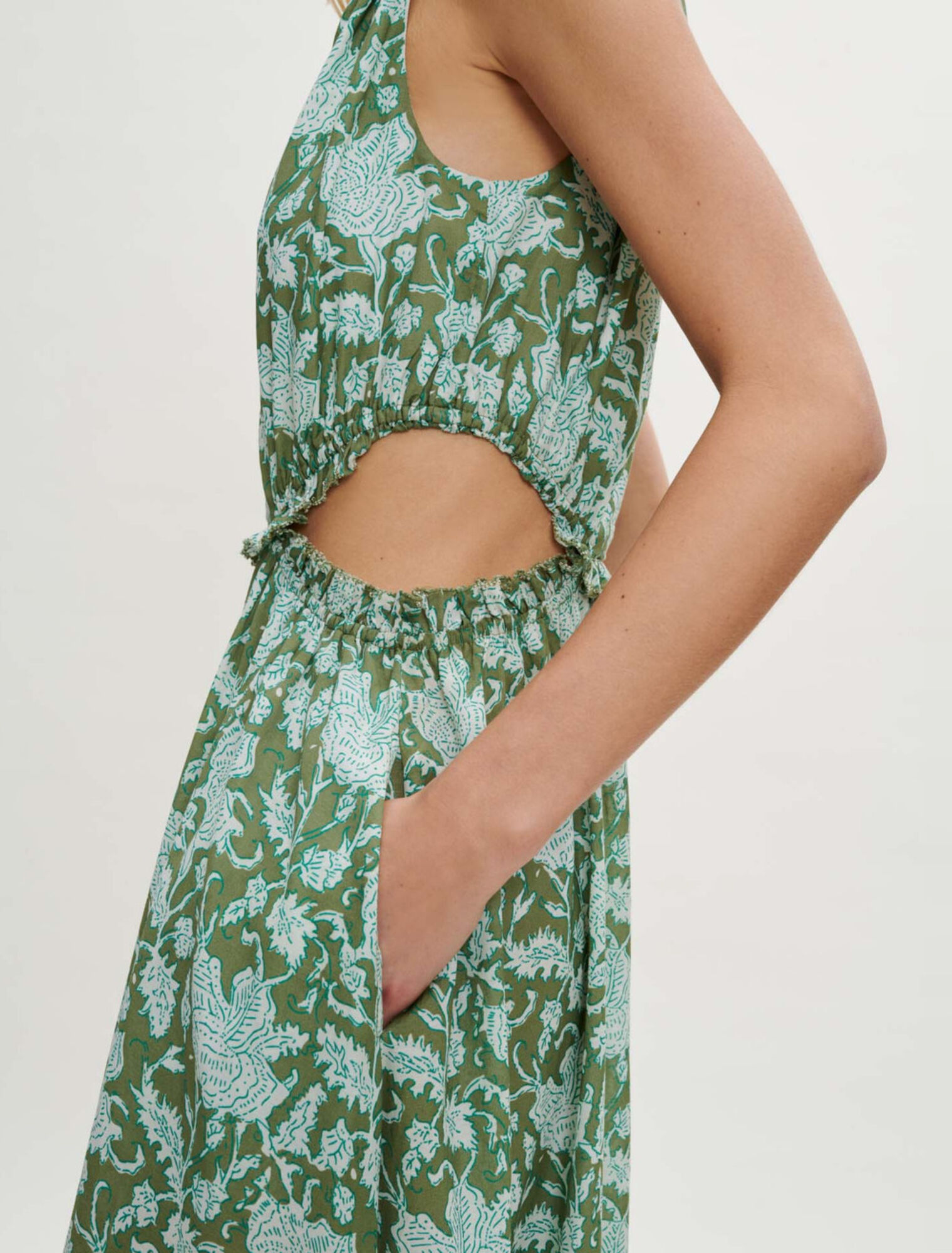 Vestido de algodón estampado