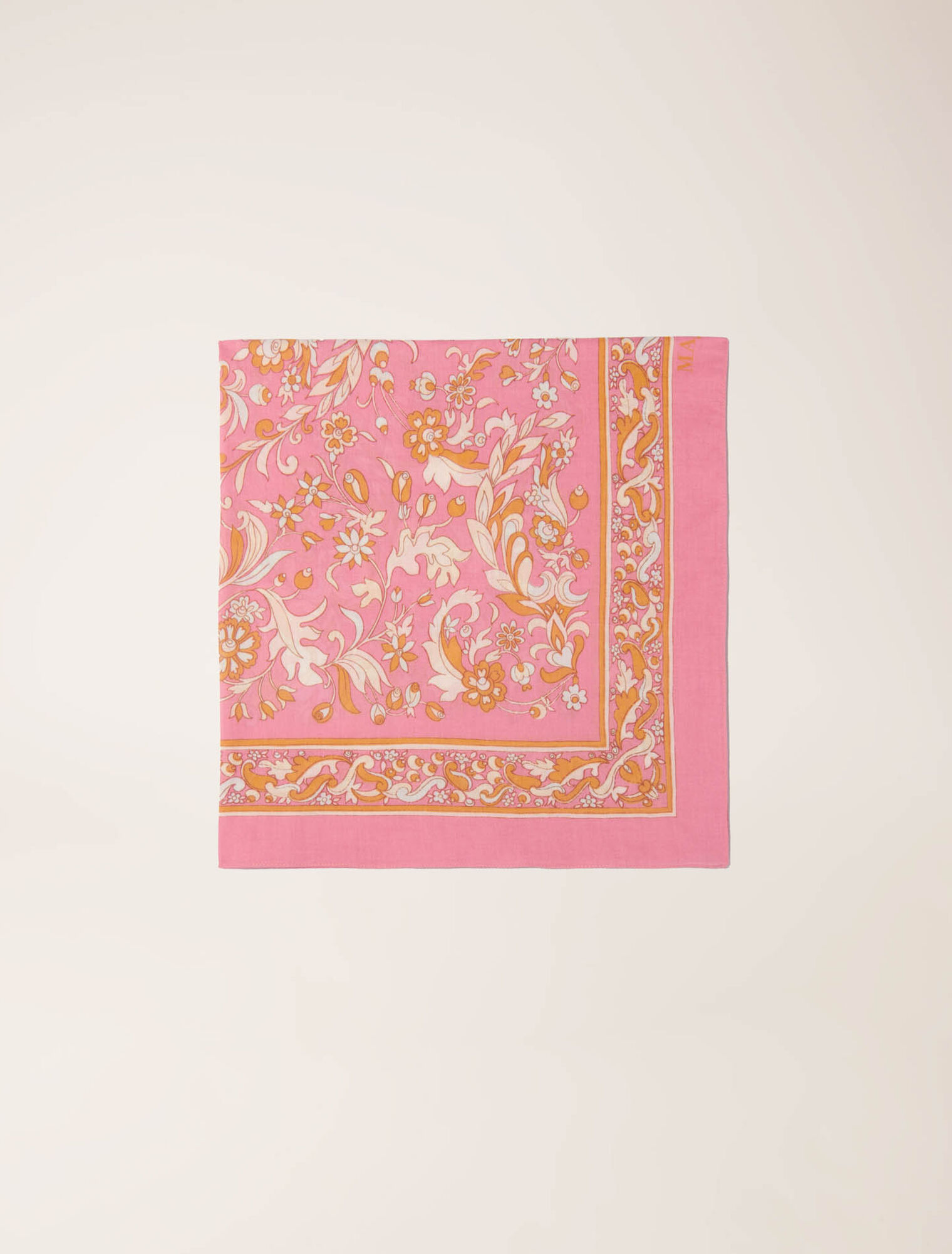 Pañuelo estampado de flores 65 x 65