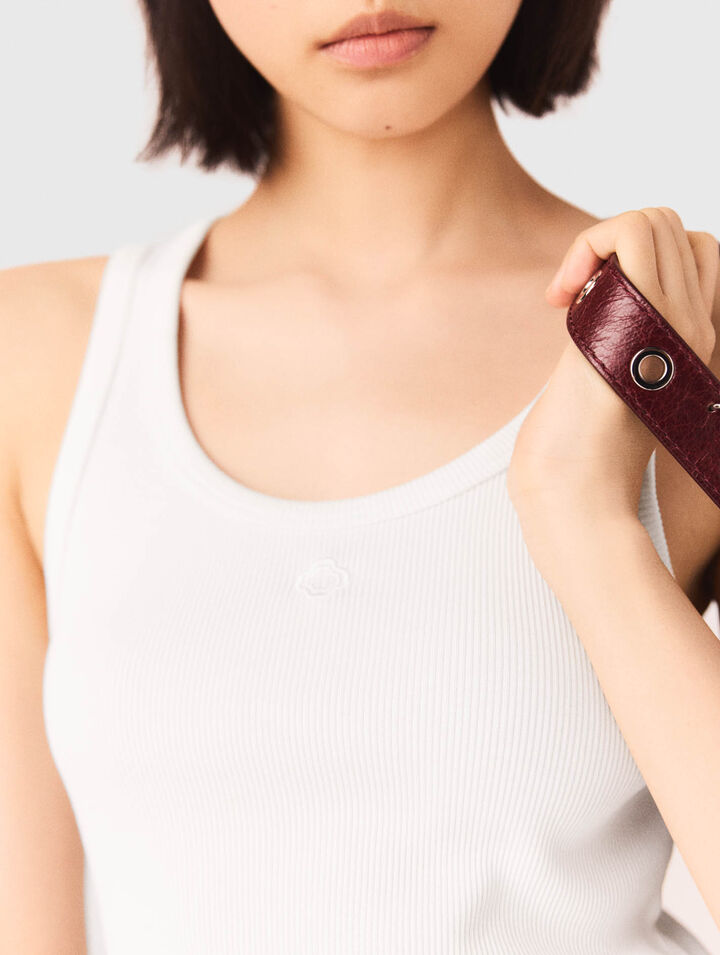 Camiseta de tirantes acanalada