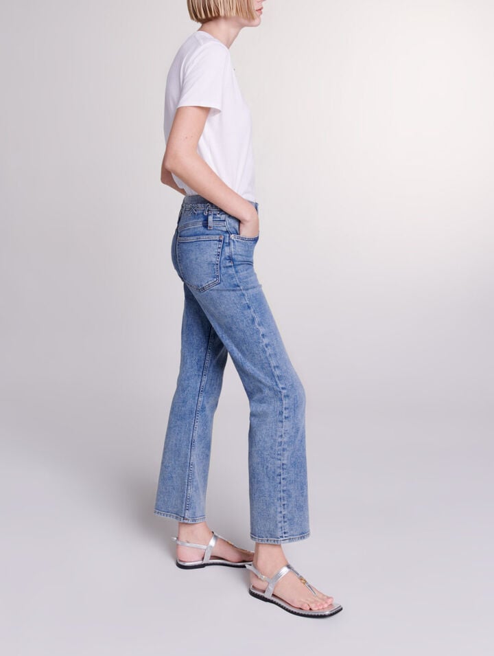 Vaquero con detalles trenzados