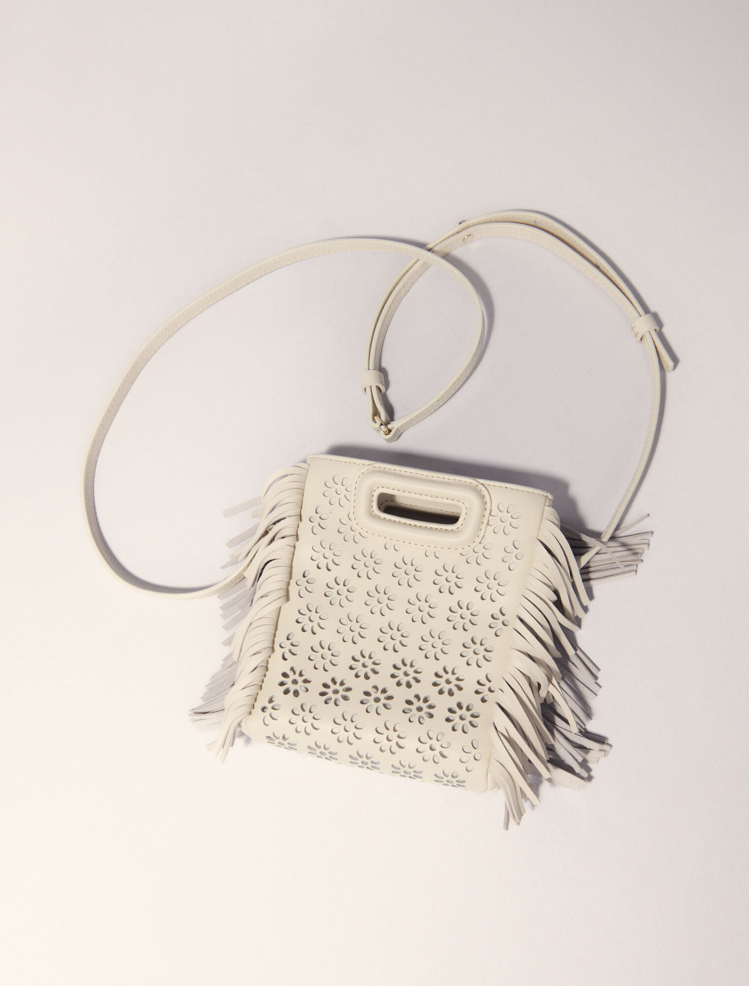 Bolso M mini de piel perforada