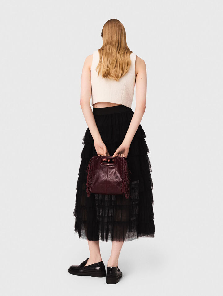 Falda midi en tul