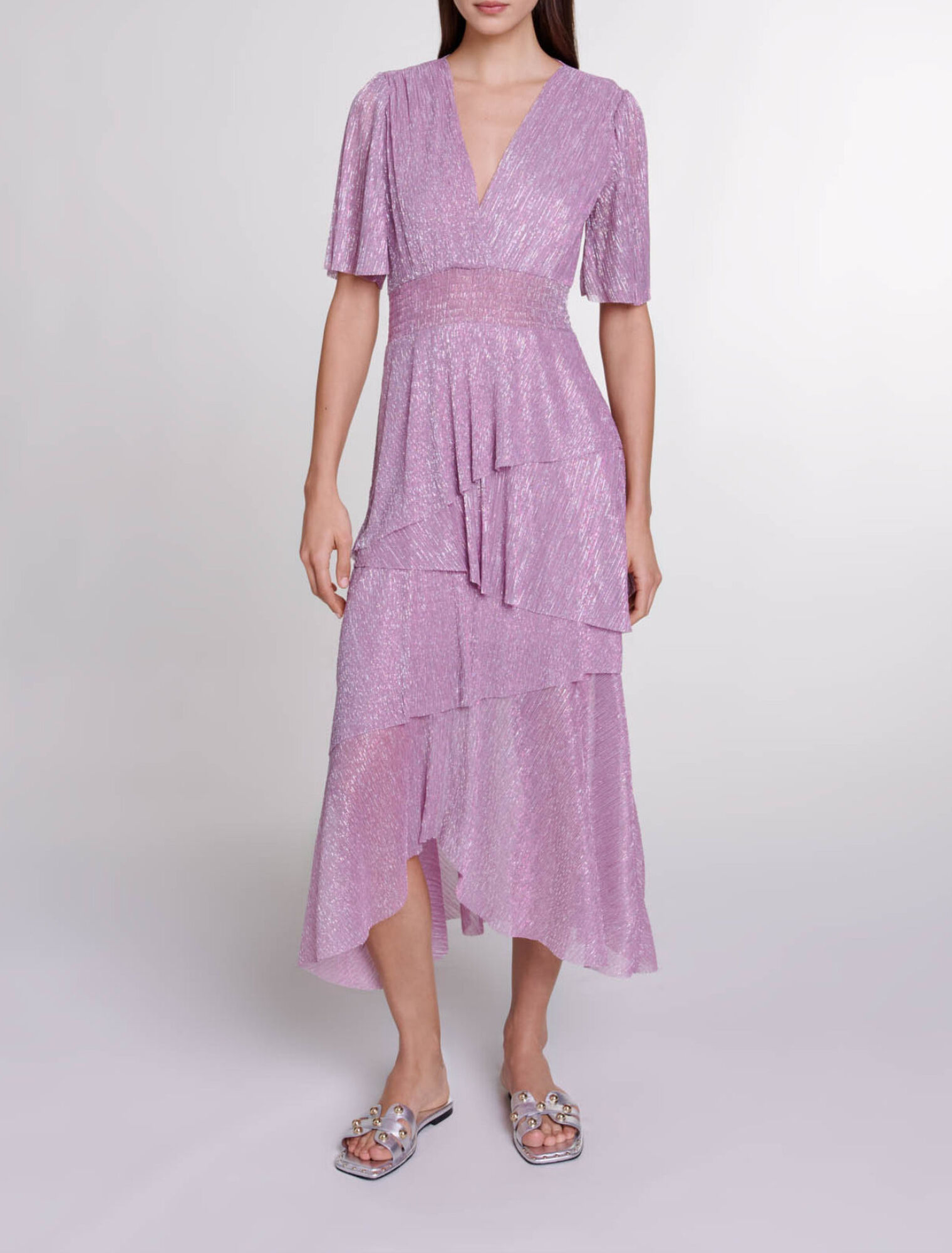 Vestido largo con volantes