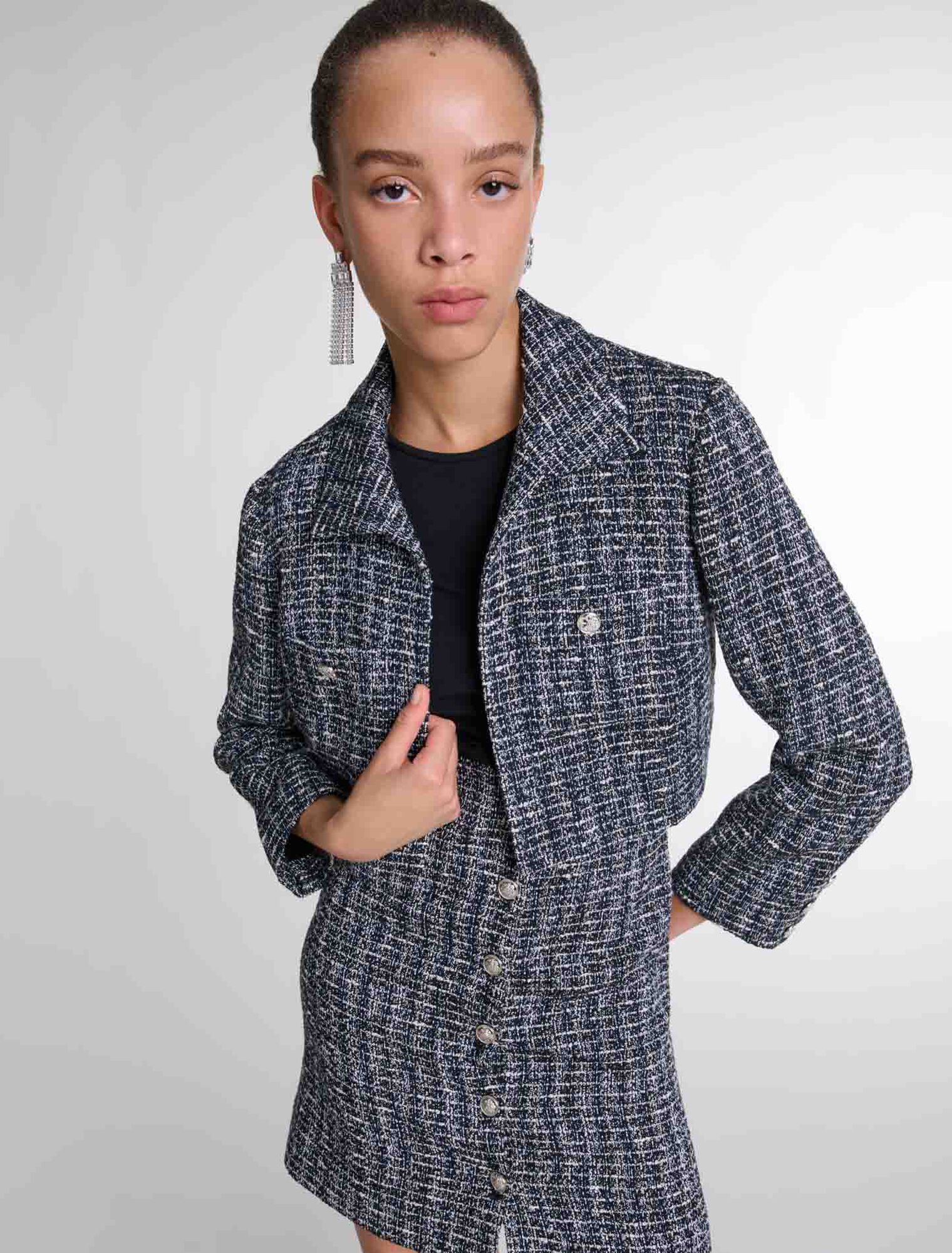 Vestido 2 en 1 de tweed