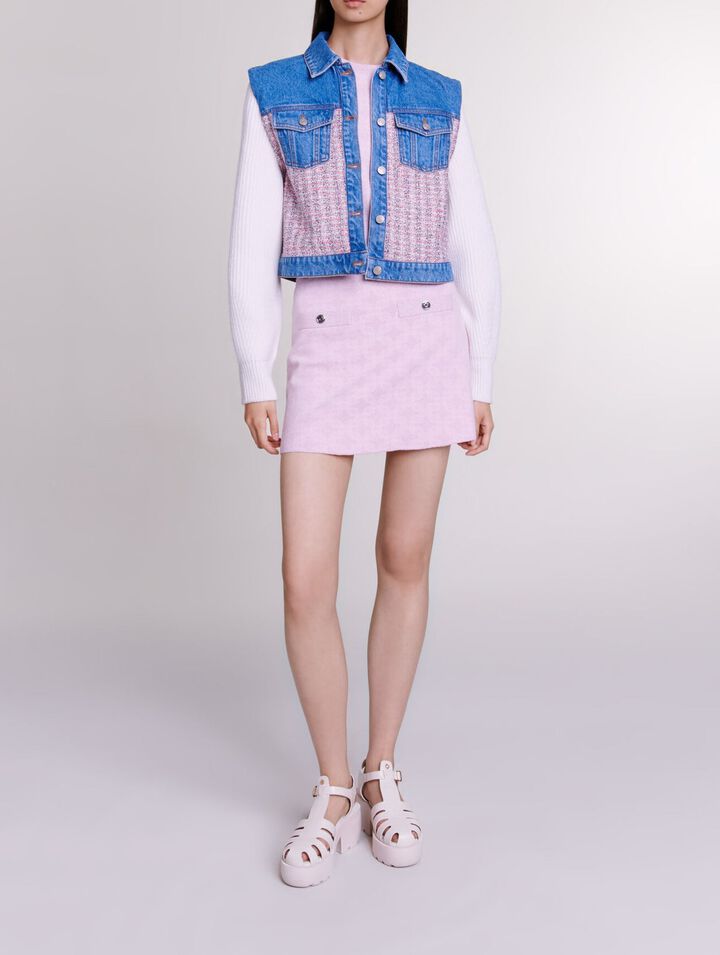 Falda de punto jacquard