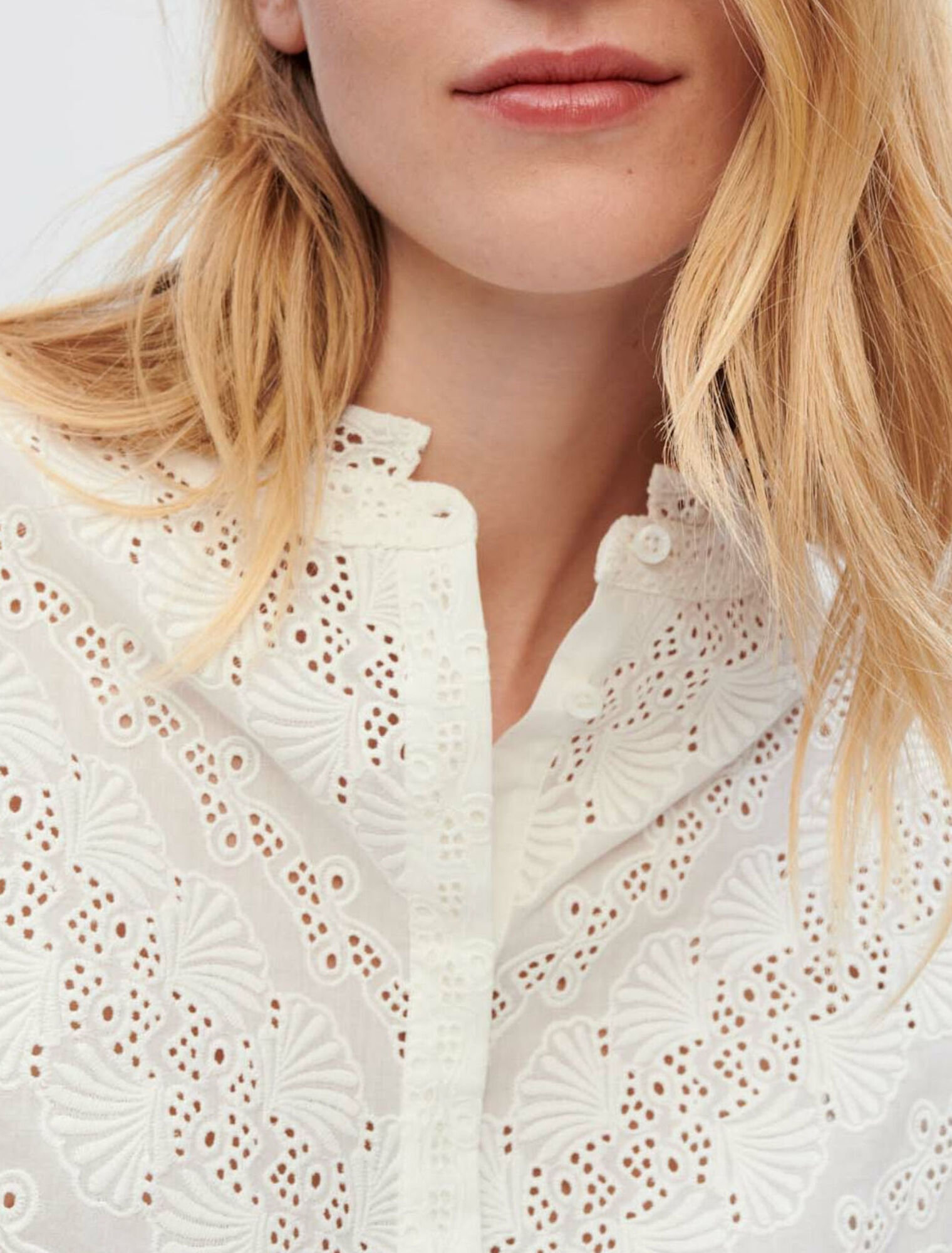 Camisa de algodón bordada