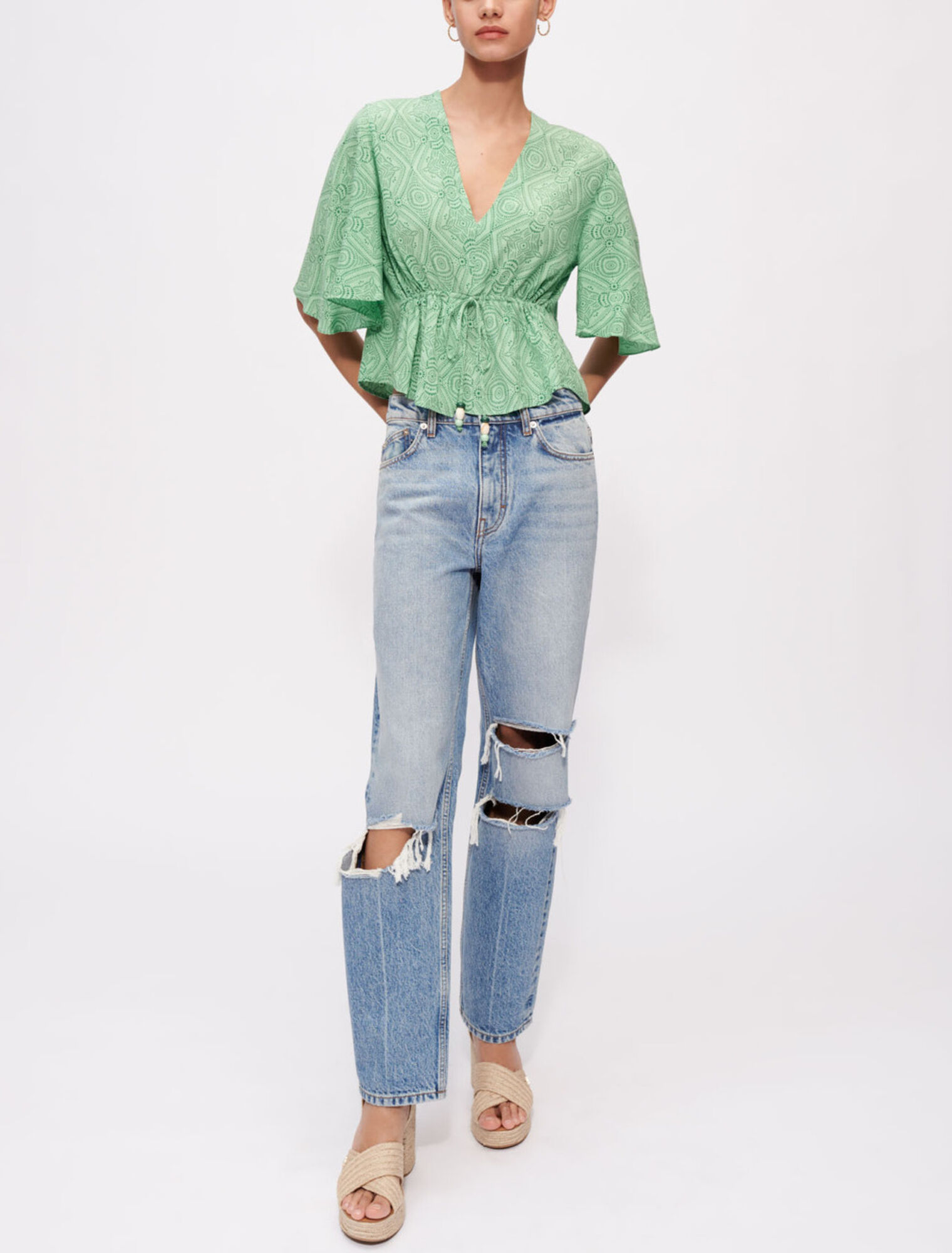 Top estampado fluido