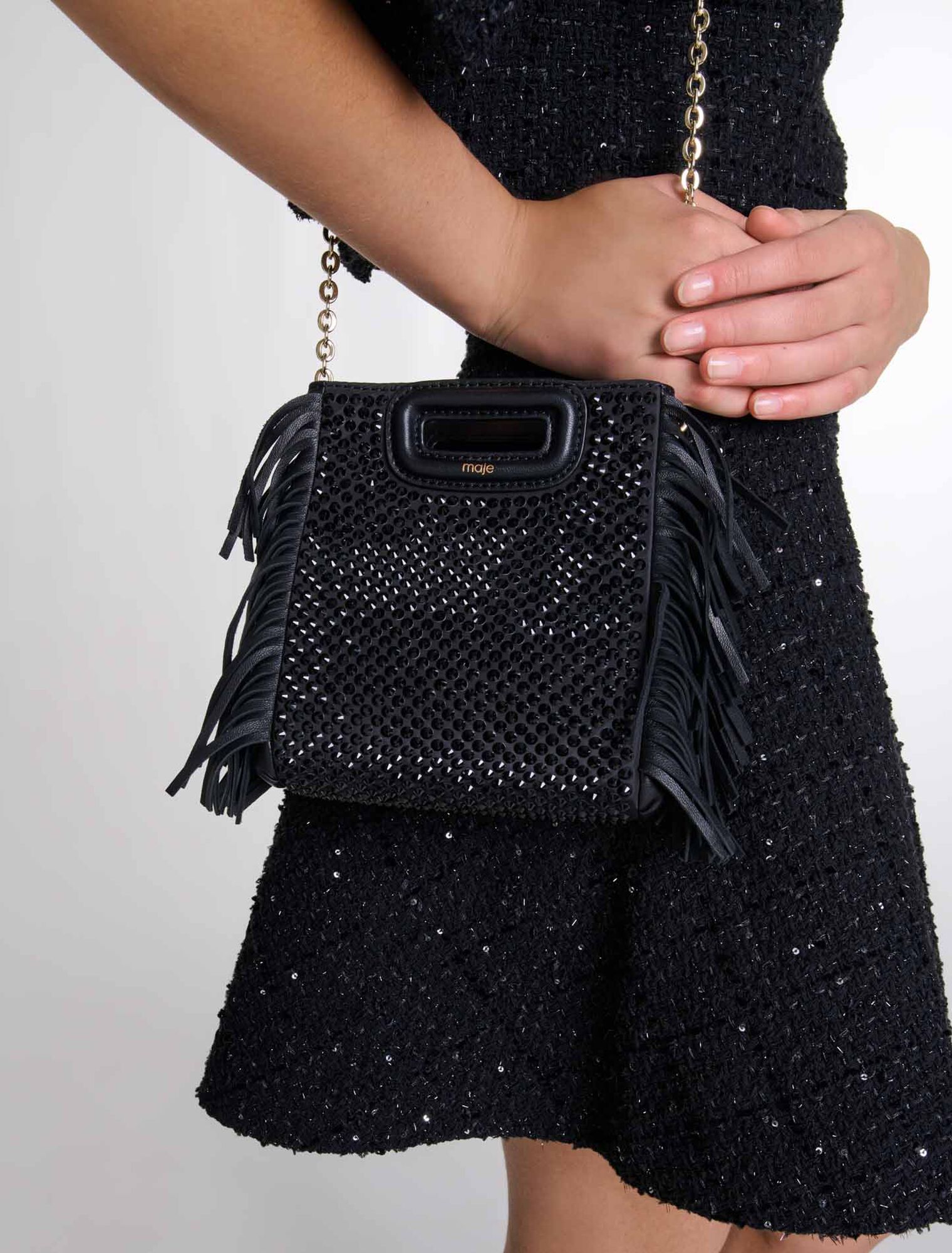 Bolso M mini con strass