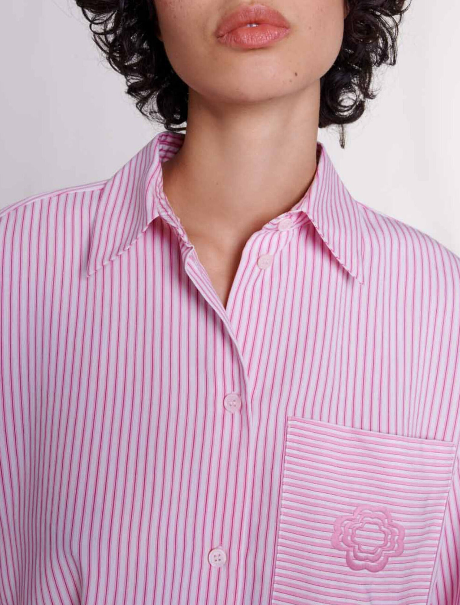 Vestido camisero de rayas