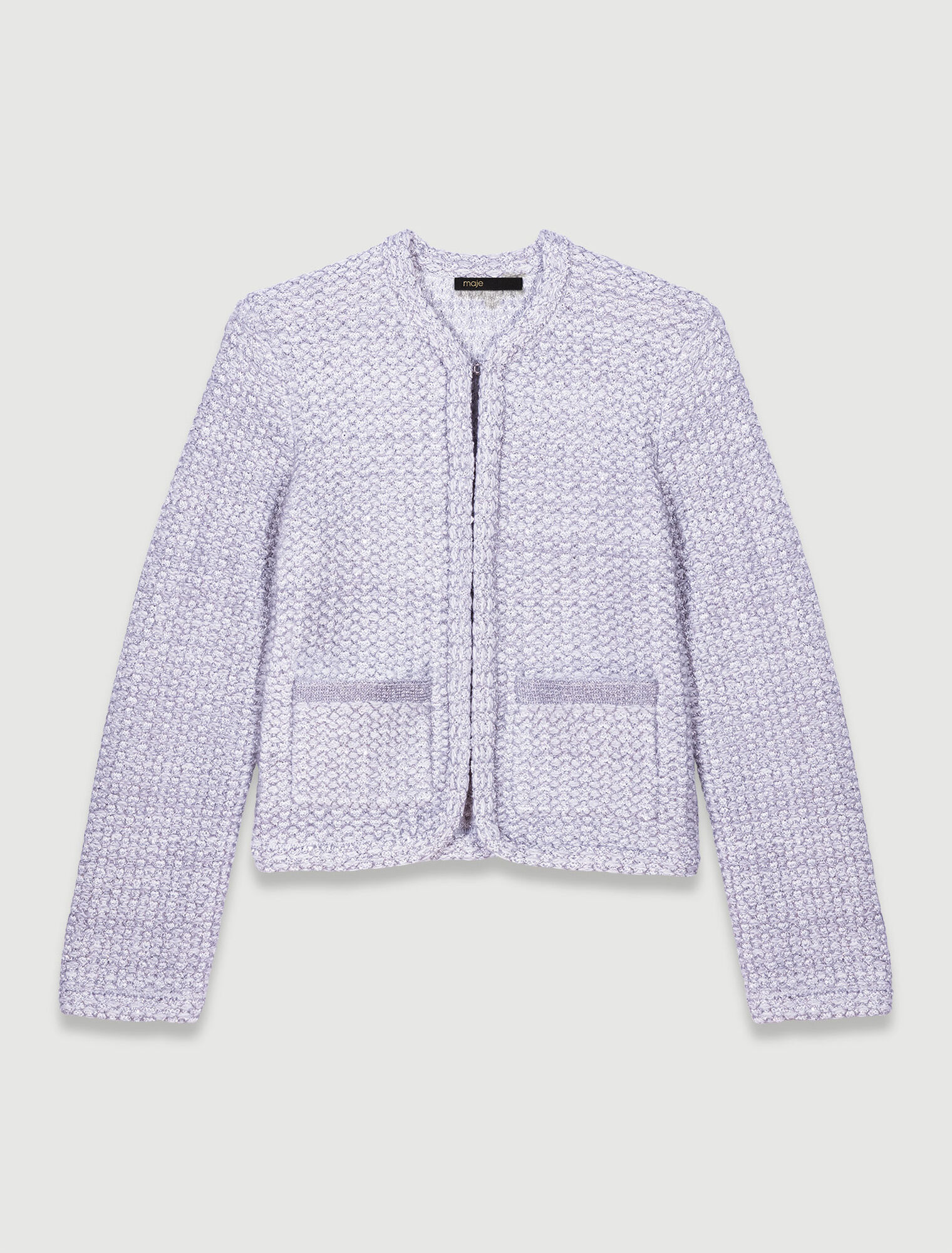 Cárdigan de punto efecto tweed