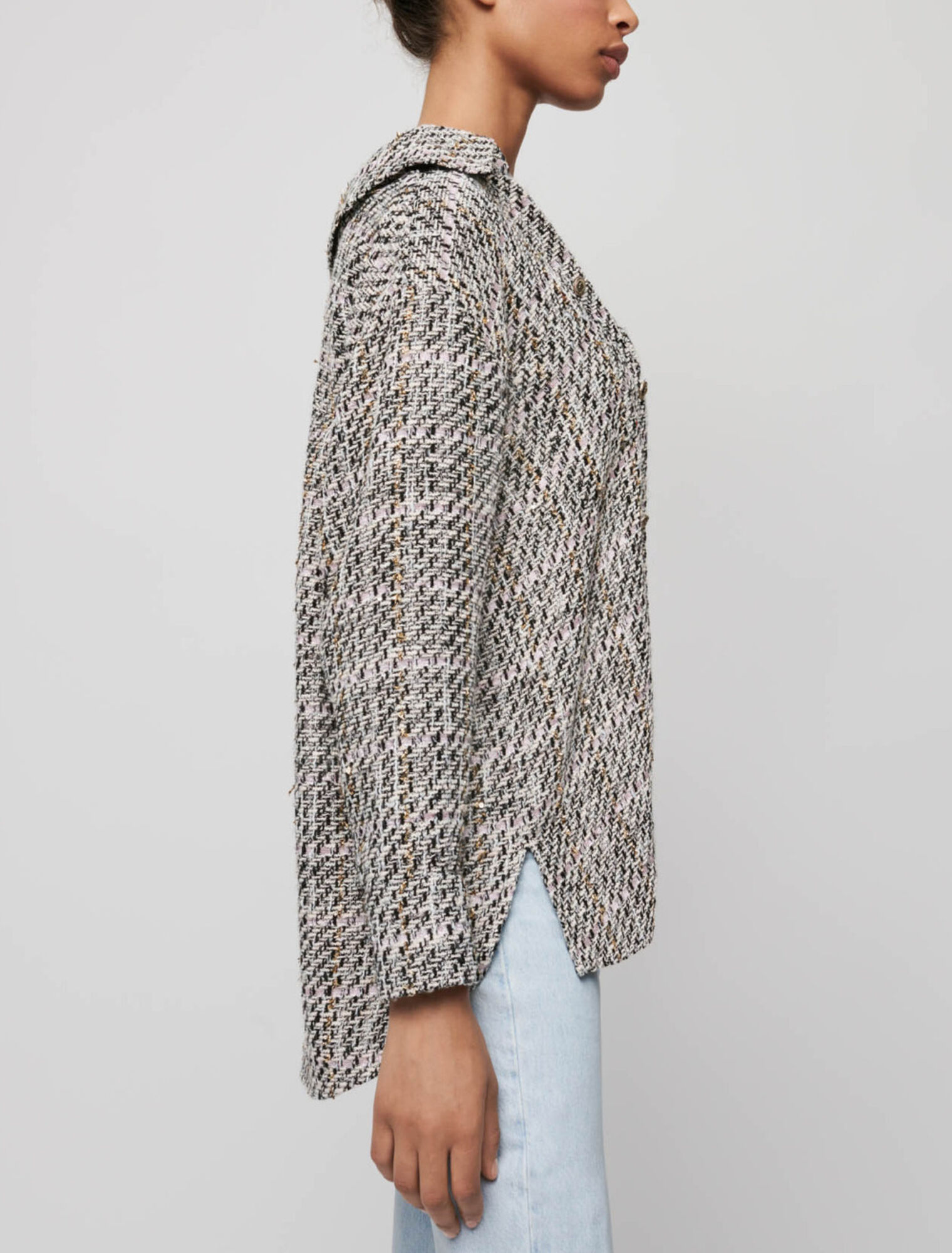 Camisa de tweed trampantojo
