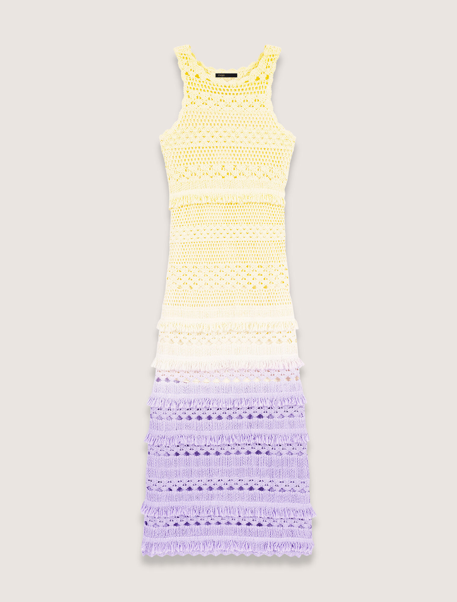 Maxi vestido de crochet