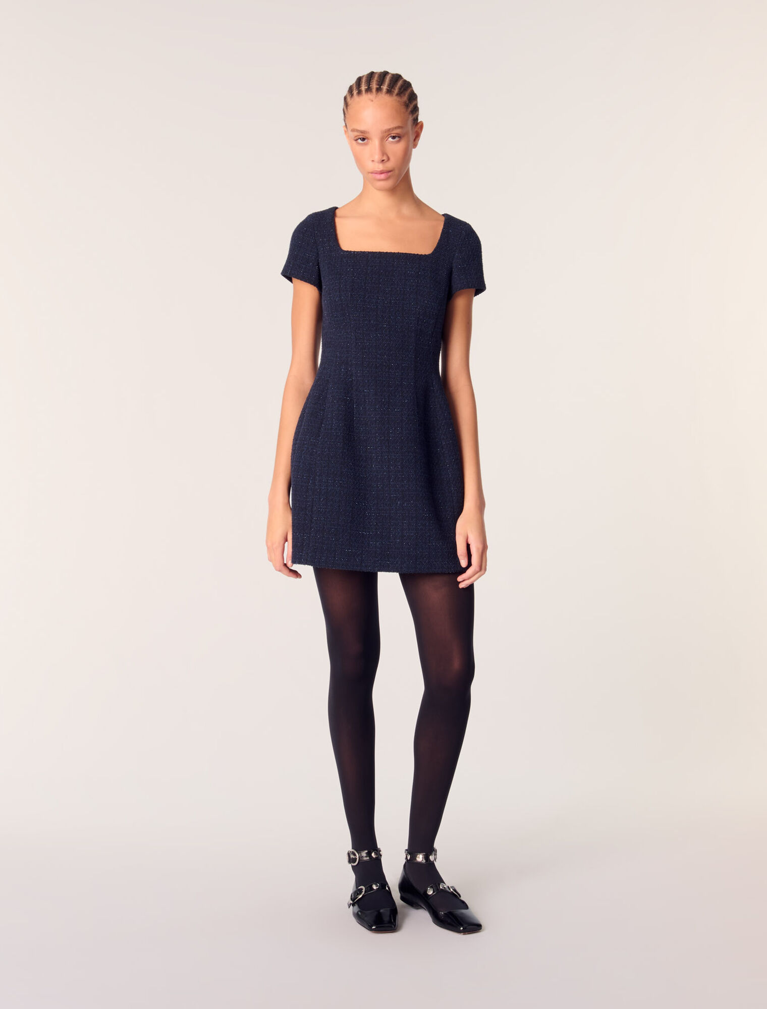 Vestido corto de tweed