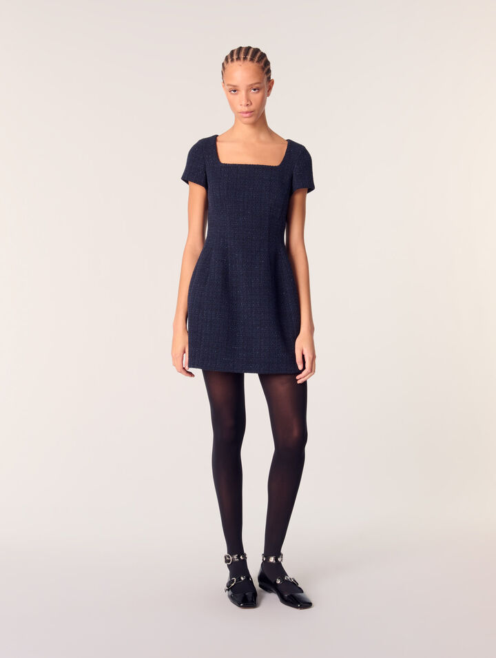 Vestido corto de tweed