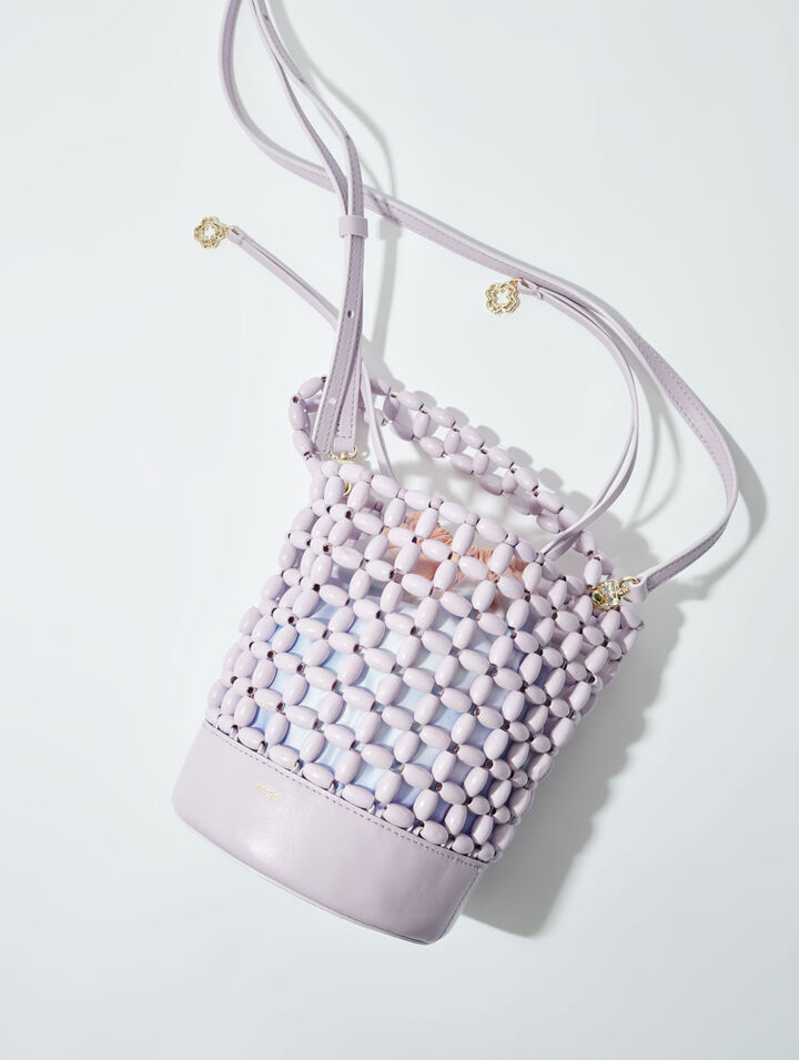 Bolso cubo aderezado con abalorios